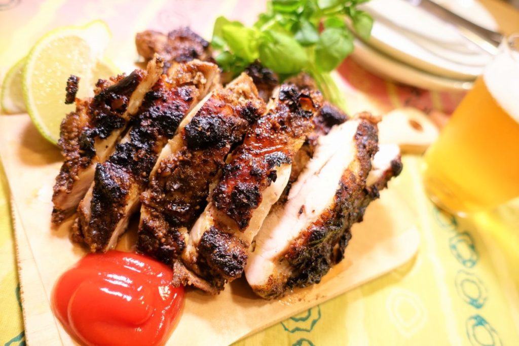 ジャークチキンとパイナップルの串レシピ